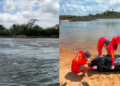 Dois irmãos morrem após embarcação naufragar no Rio Xingu, em Anapu. (Foto: 9º grupamento do Corpo de Bombeiros de Altamira)