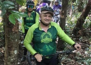 Ciclista Itamar sentiu-se mal durante evento em Capitão Poço (Foto: Ramirez Barreto