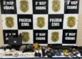 A imagem em destaque mostra materiais apreendidos durante a operação. (Foto: Divulgação | PC