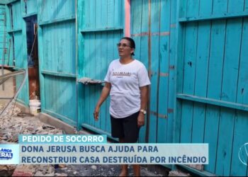 Senhora que teve a casa destruída pelo fogo em Vitória do Xingu pede ajuda para reconstruir a residência