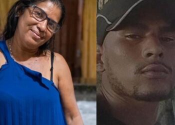 Luzilene Rocha (à esquerda), de 53 anos, foi morta pelo próprio filho identificado como Bugo (à direita), em Baião. (Reprodução redes sociais)