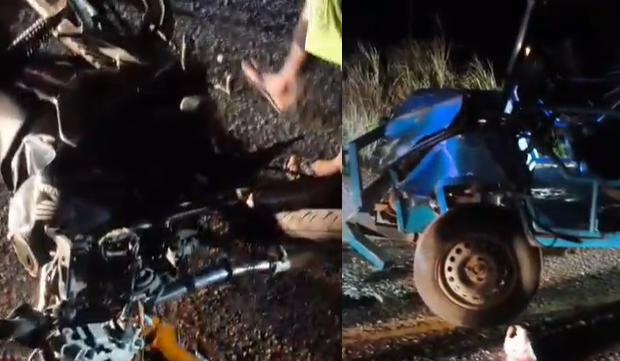 Motociclista morre após colisão com caminhonete na PA-127, em Castanhal. (Foto: Redes Sociais).